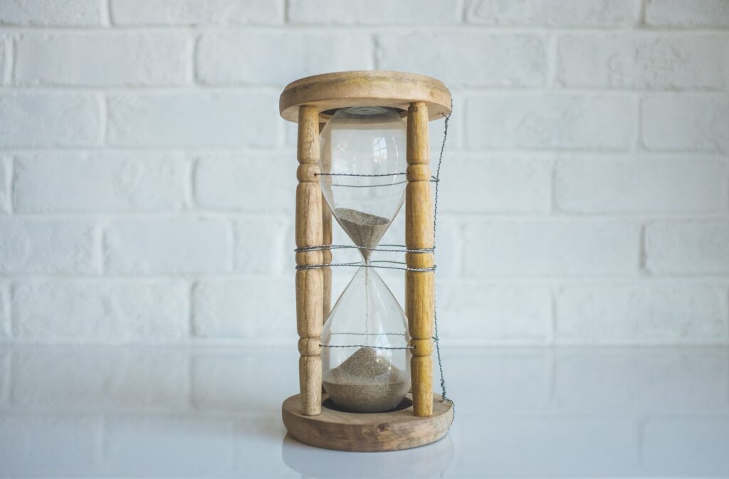 Hourglass, representing the time in a limitation period passing by