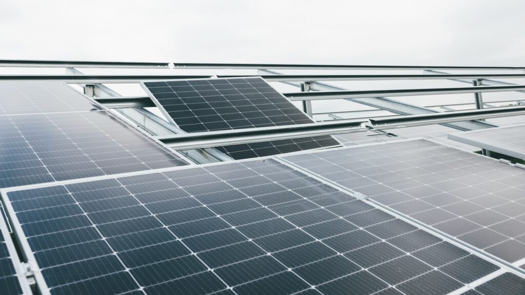 Close-up view of solar panels, representing ESG obligations on Ontario corporate directors