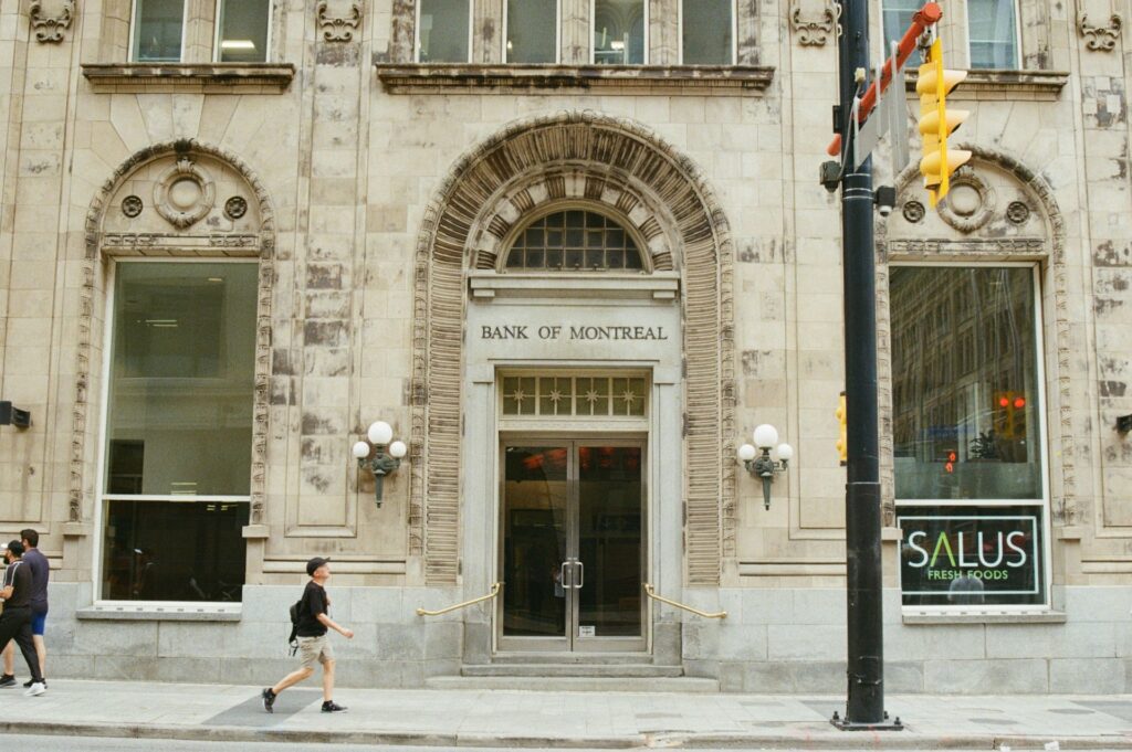 Exterior of the Bank of Montreal, representing the personal liability of directors.