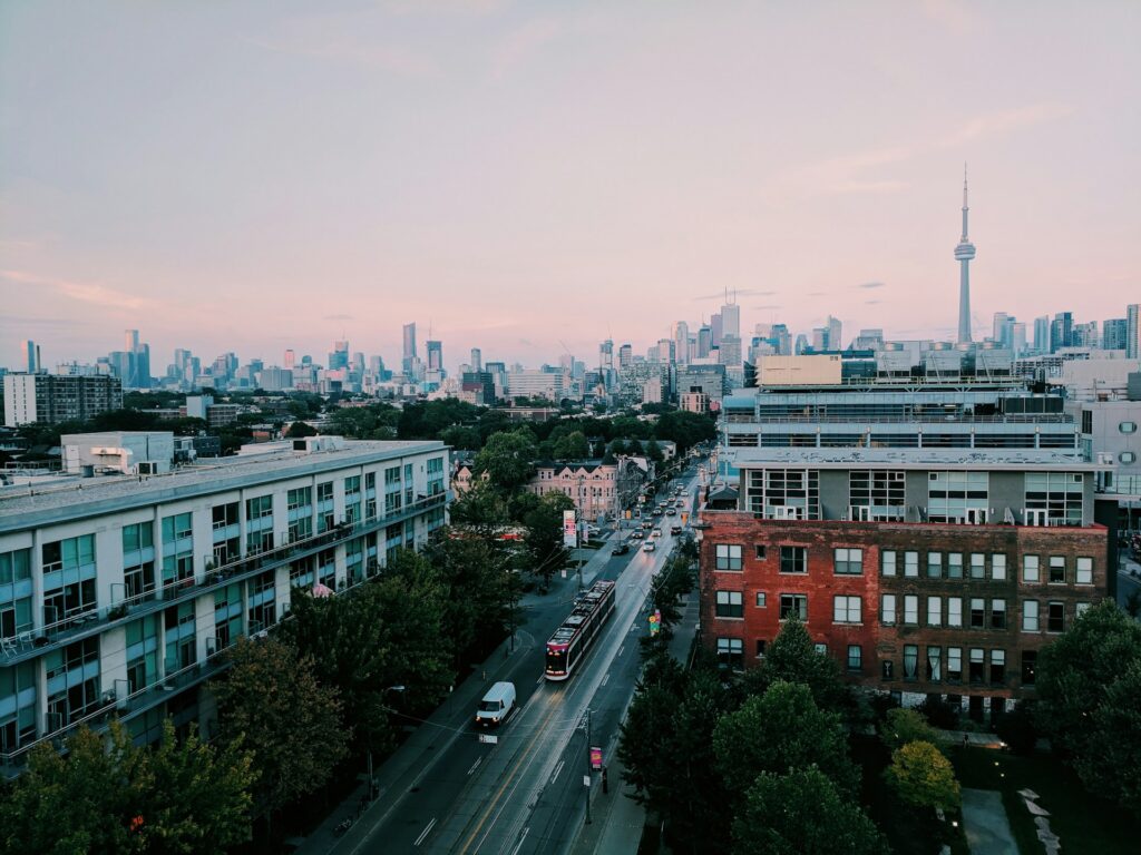 A high angle photo of the skyline of the city of Toronto representing an ongoing issue of title fraud in Toronto.